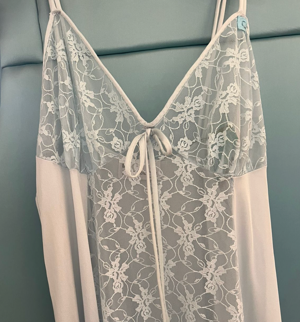 Vestido Largo Celeste Piere Cardin