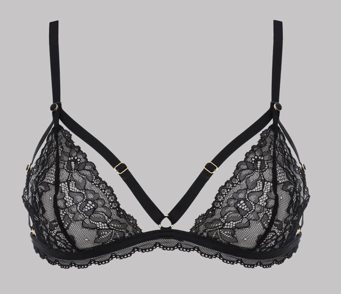 Openable triangle bra