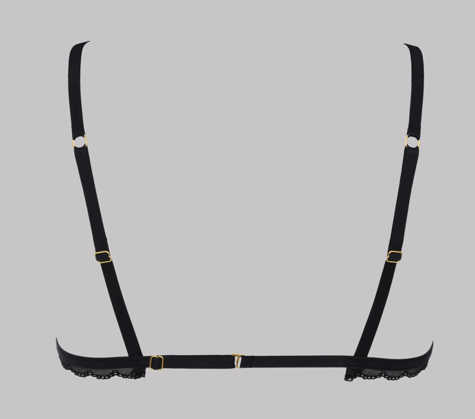 Openable triangle bra