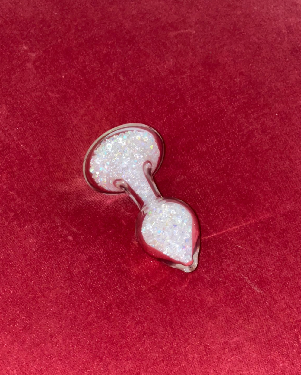 Sparkle Plug with Crystal Base WHITE