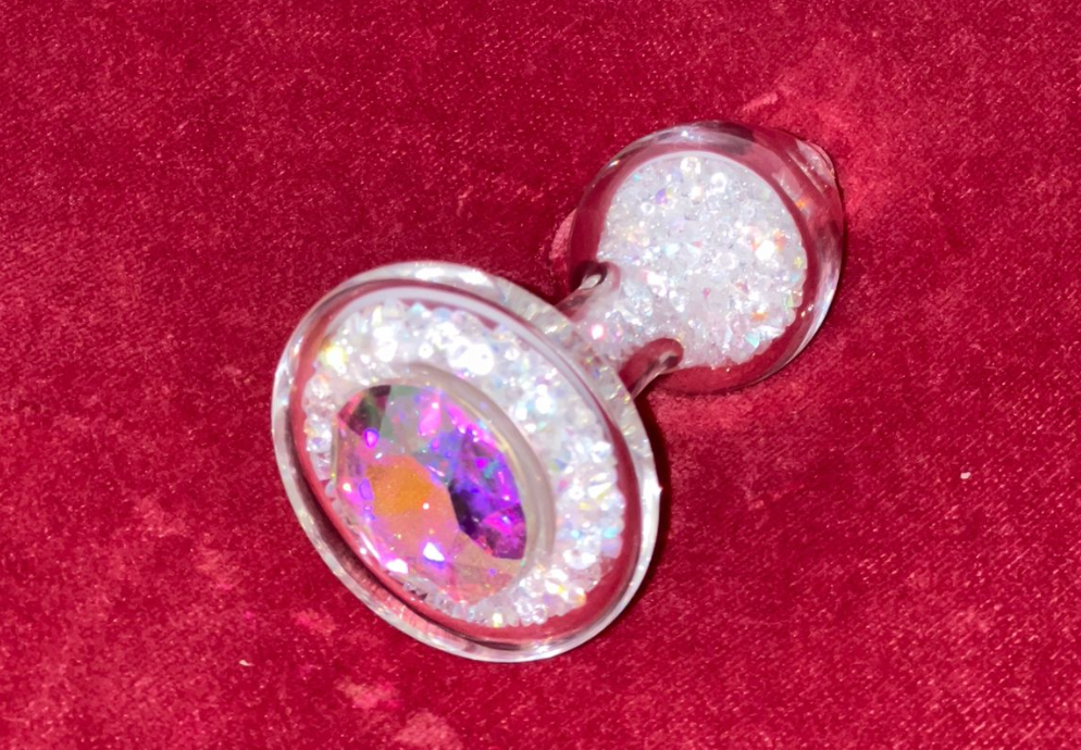 Sparkle Plug with Crystal Base WHITE
