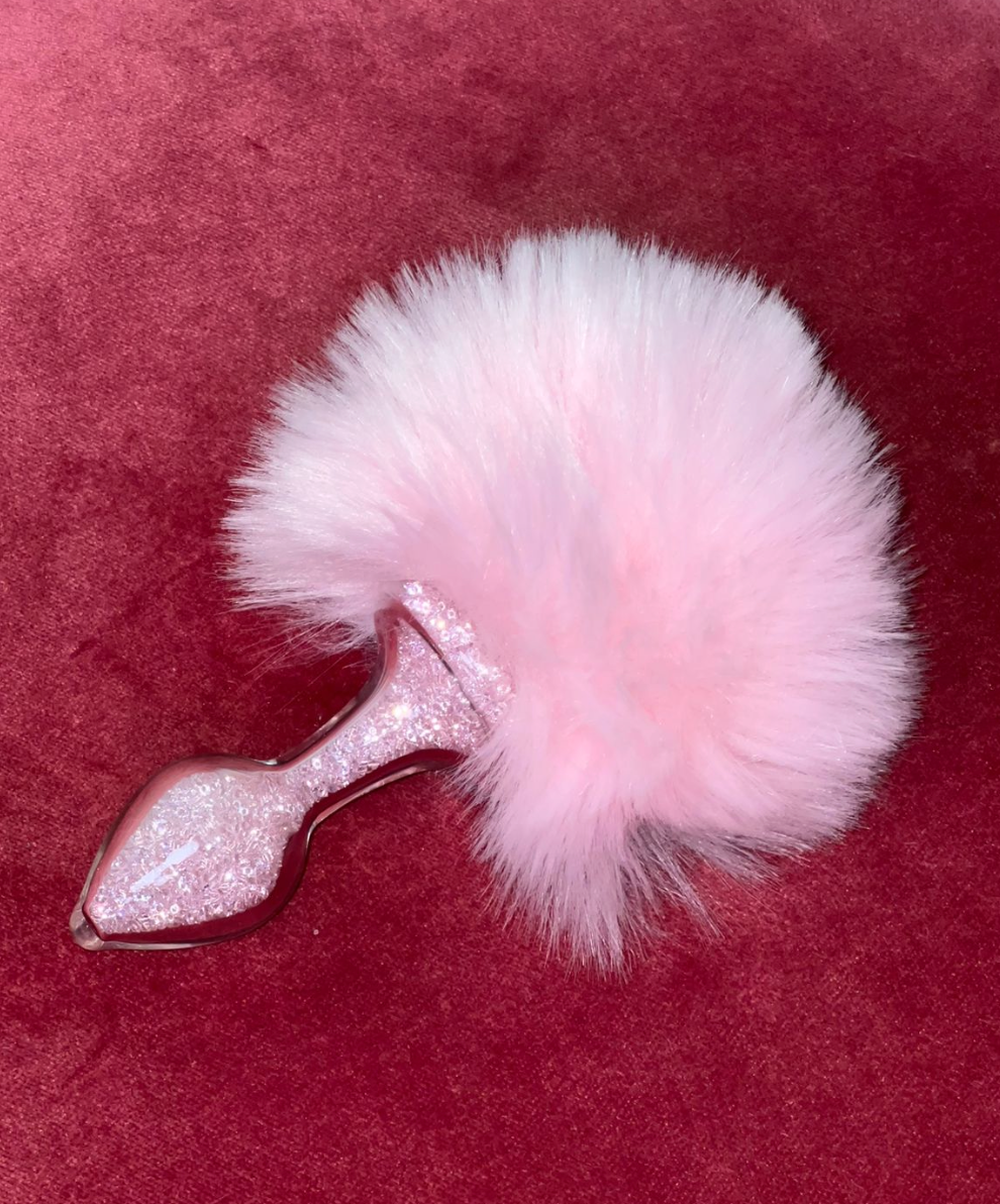 Sparkle Bunny Tail Plug PINK