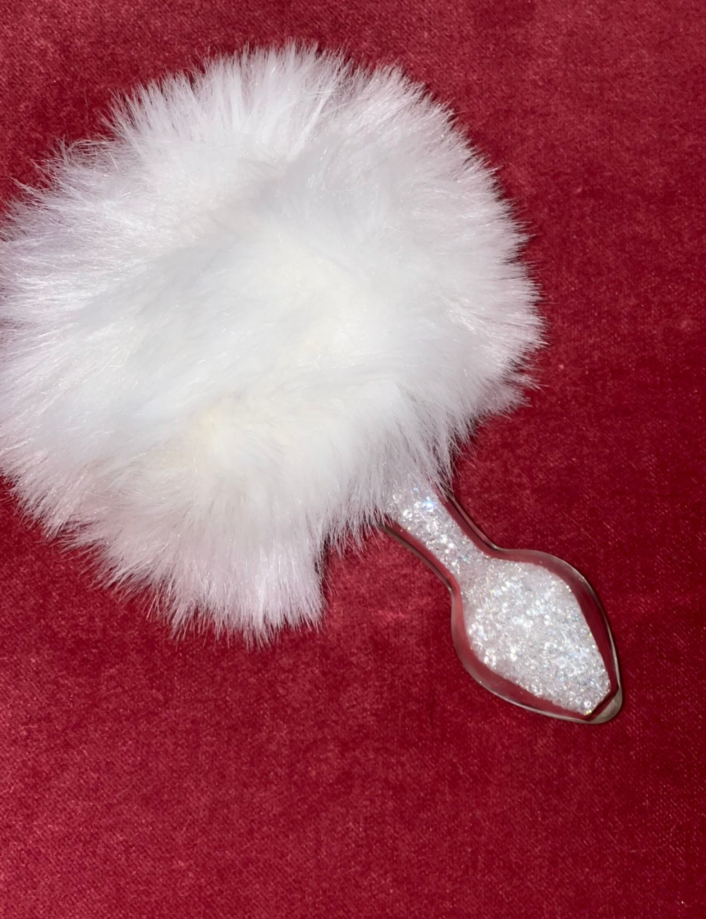 Sparkle Bunny Tail Plug WHITE