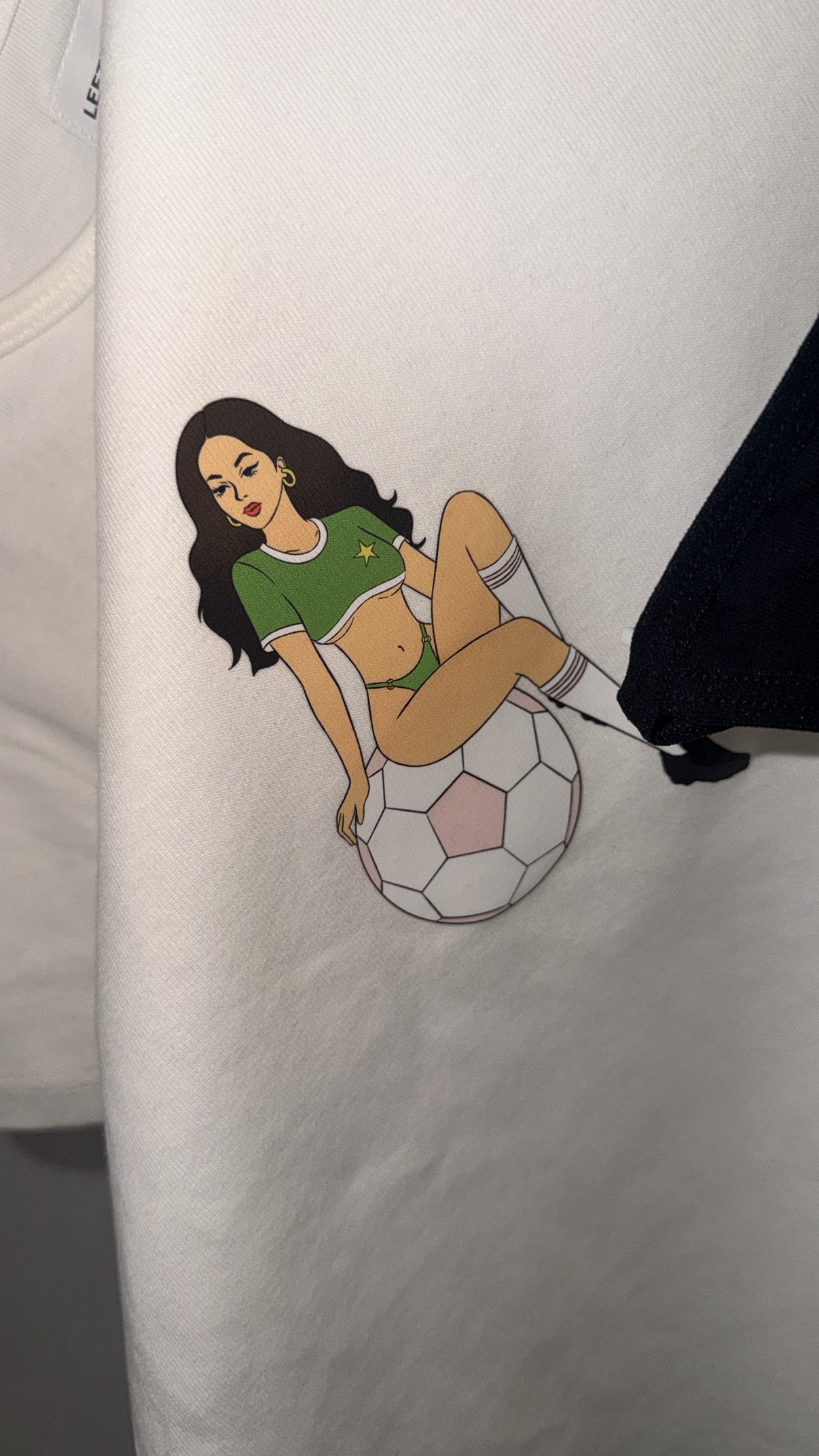 Soccer girl baby tee