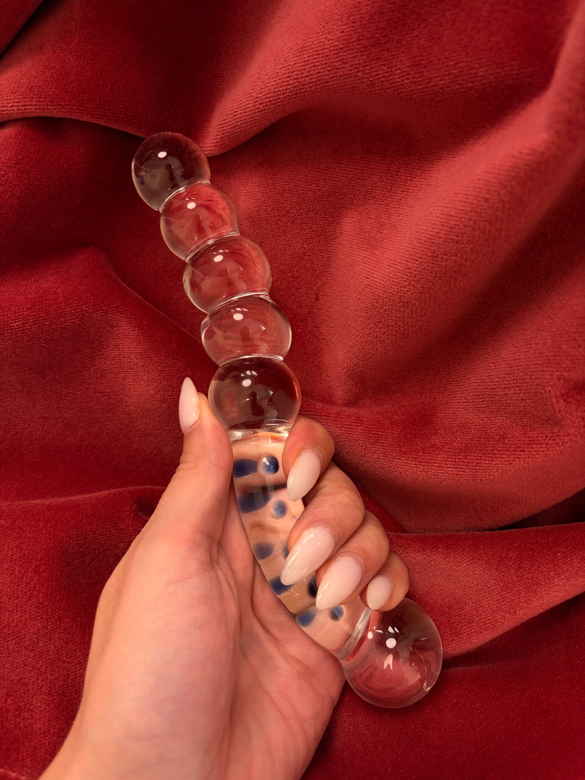 Glass Curve with Beads