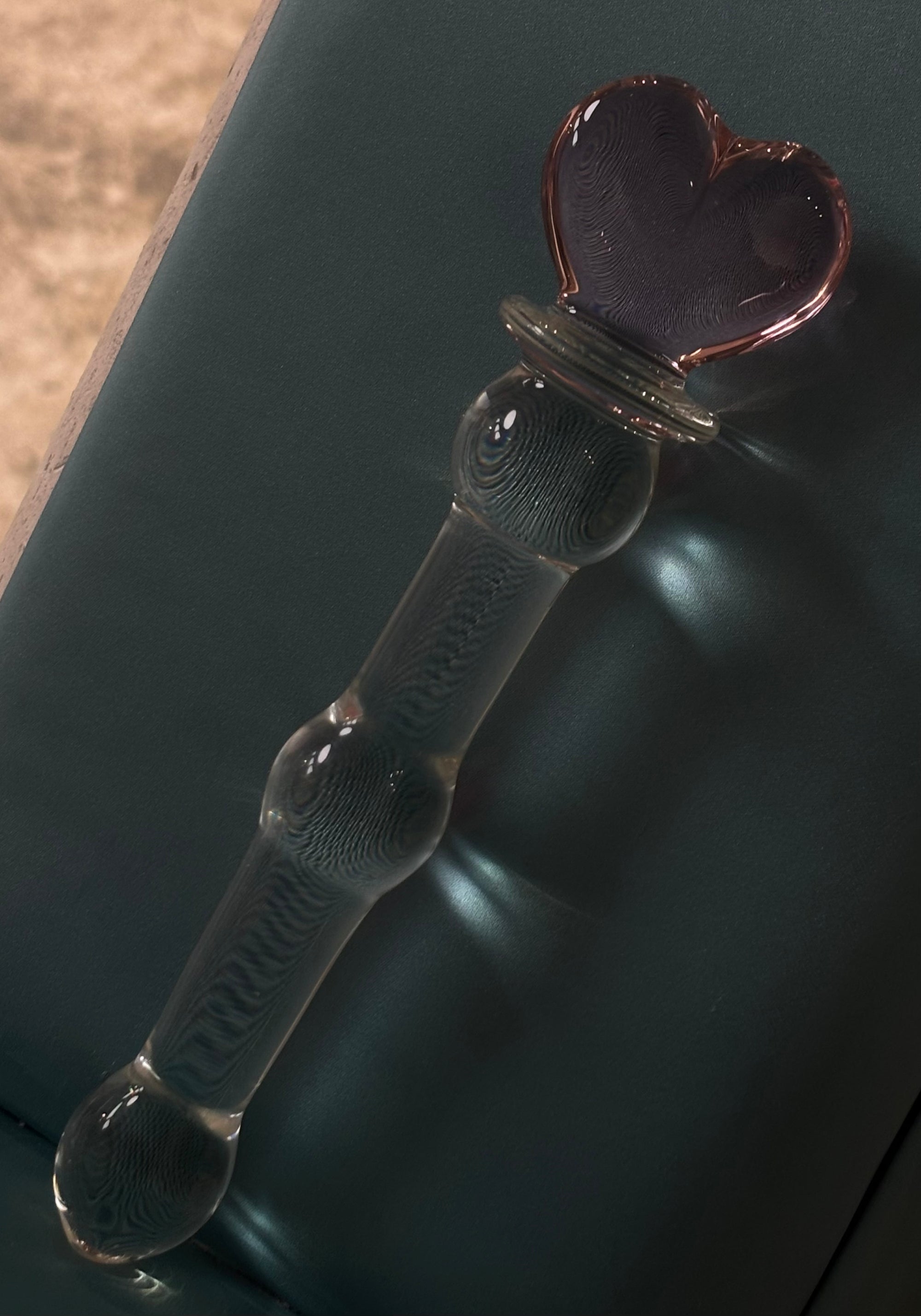Glass heart wand