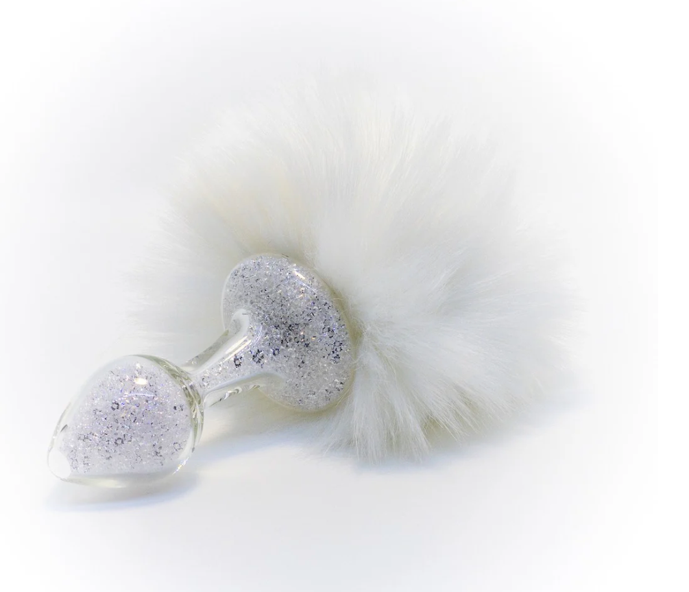 Sparkle Bunny Tail Plug WHITE