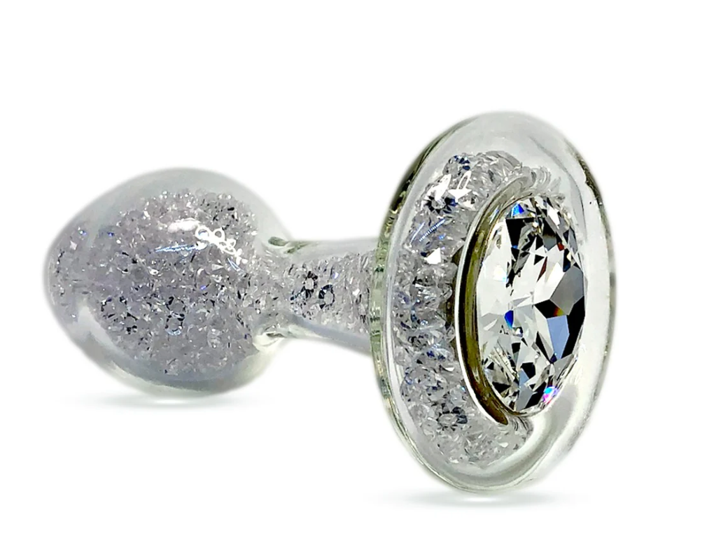 Sparkle Plug with Crystal Base WHITE