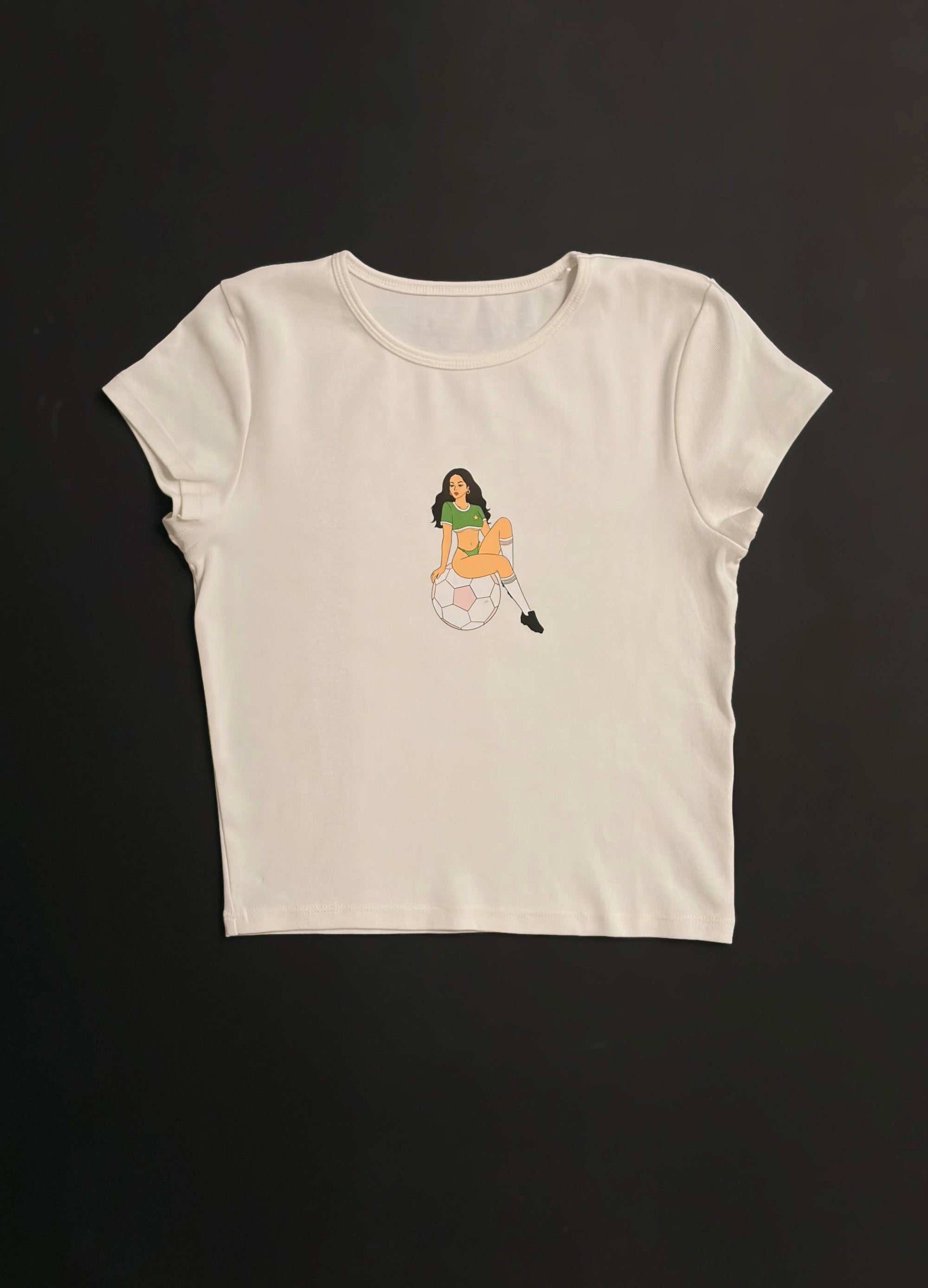 Soccer girl baby tee
