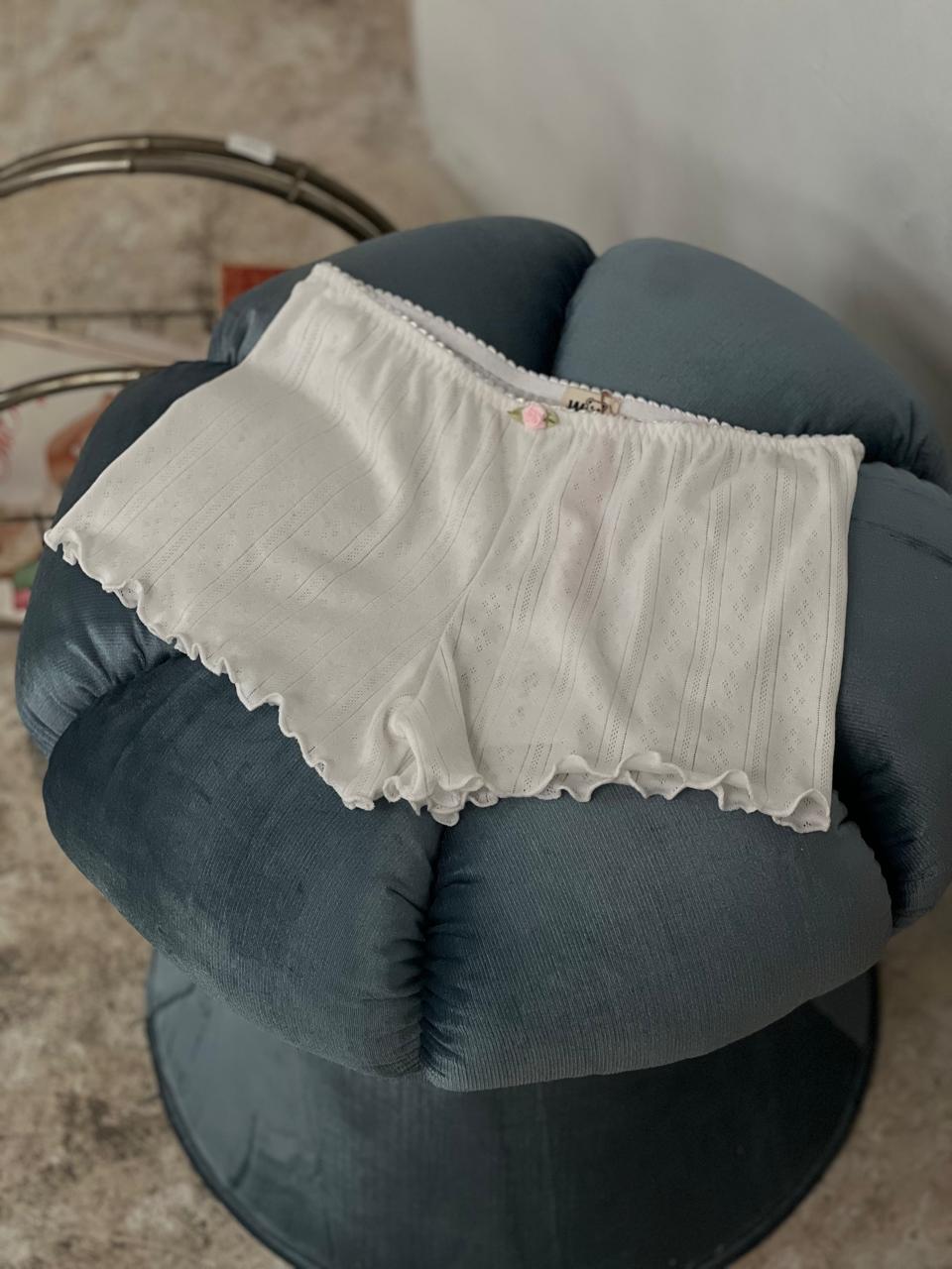 Mini short blanco
